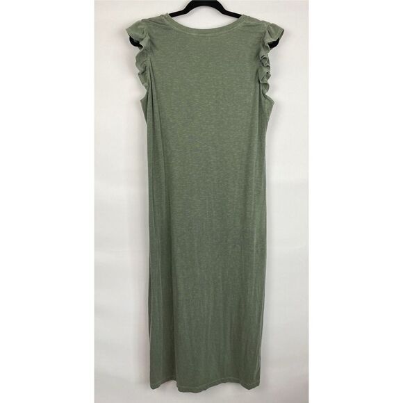 Anthropologie Sundry Ayana Flutter Cap Sleeve Midi Dress, Sage Green - Size L - Picture 6 of 10